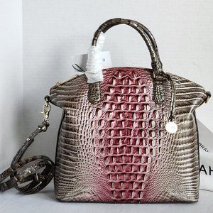 Brahmin Satchel Large Duxbury Garnet Ombre Leather Crossbody Bag NWT>>PRICE FIRM